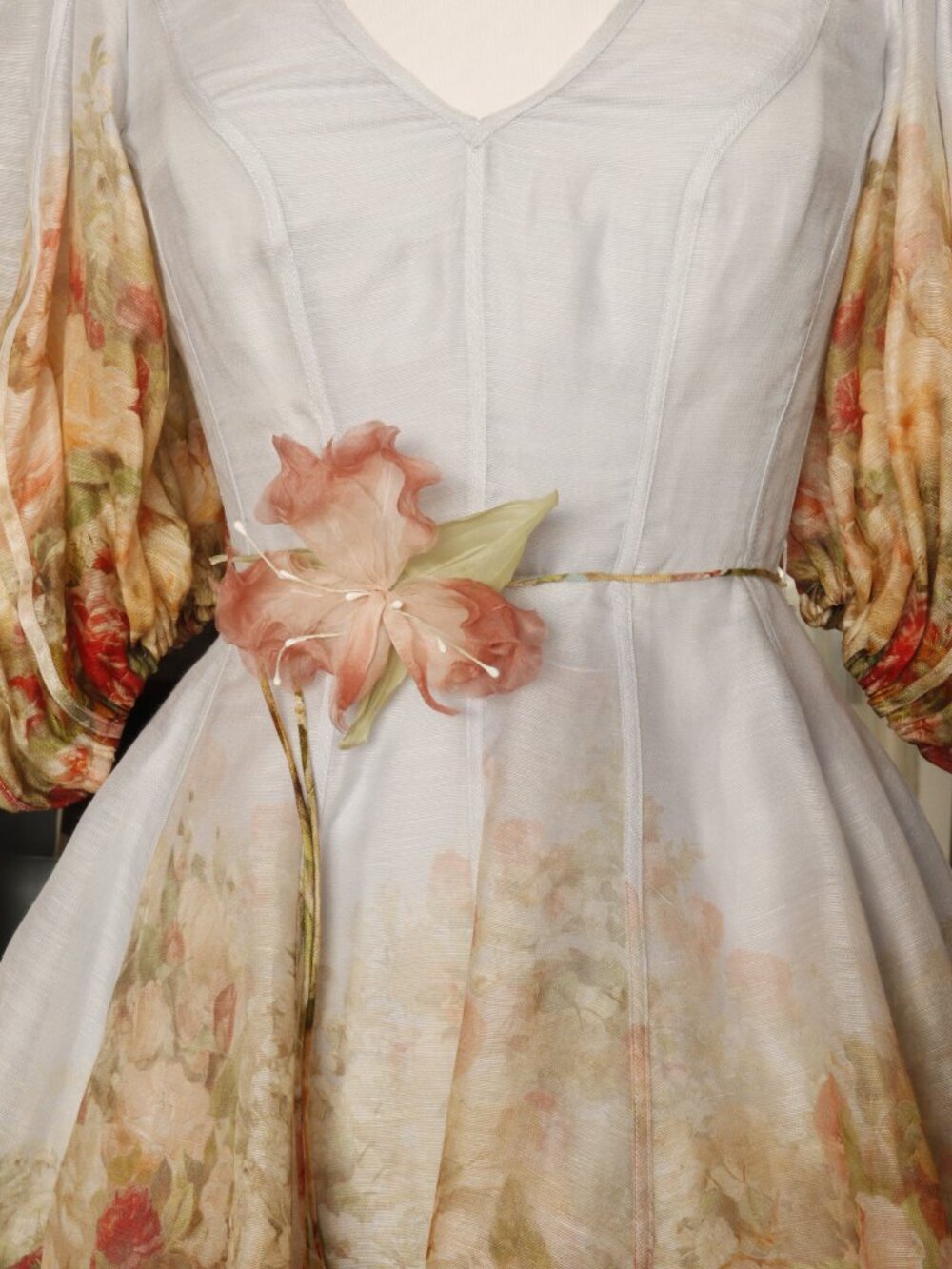 ZIMMERMANN Luminosity Flip Dress in Rosy Garden Floral Print - Picture 2 of 14